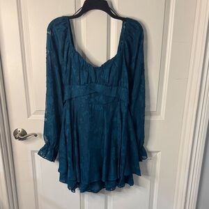 Allison + Kelly Teal Long Sleeve Dress